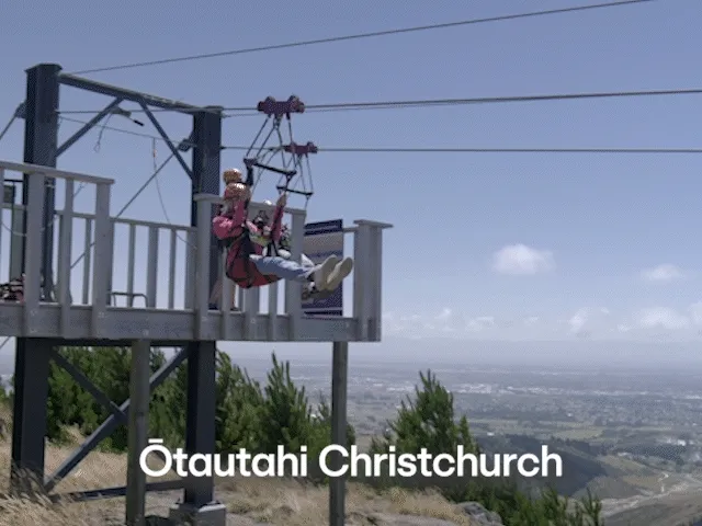 Ziplining in Christchurch Adventure Park