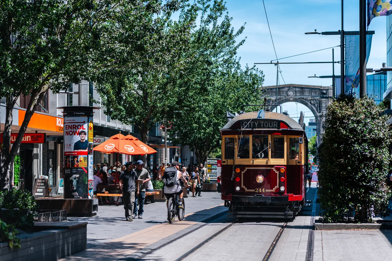 Tram in City Mall