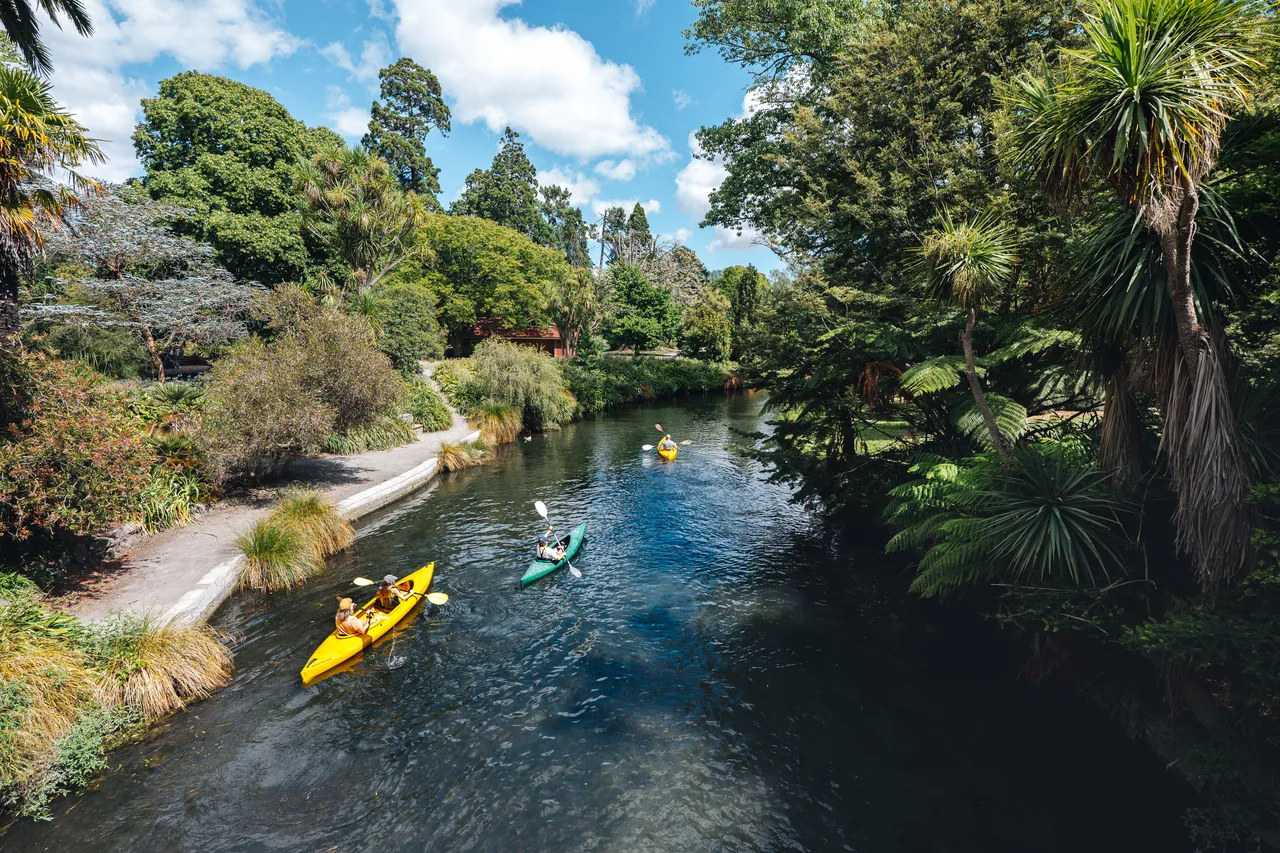 Kayakers on Avon River