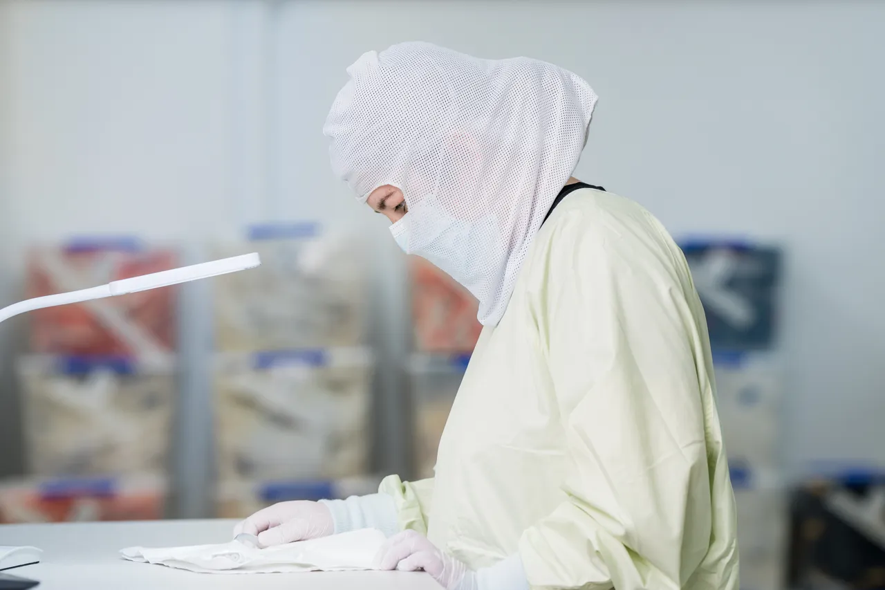 Woman working in hi-tech lab