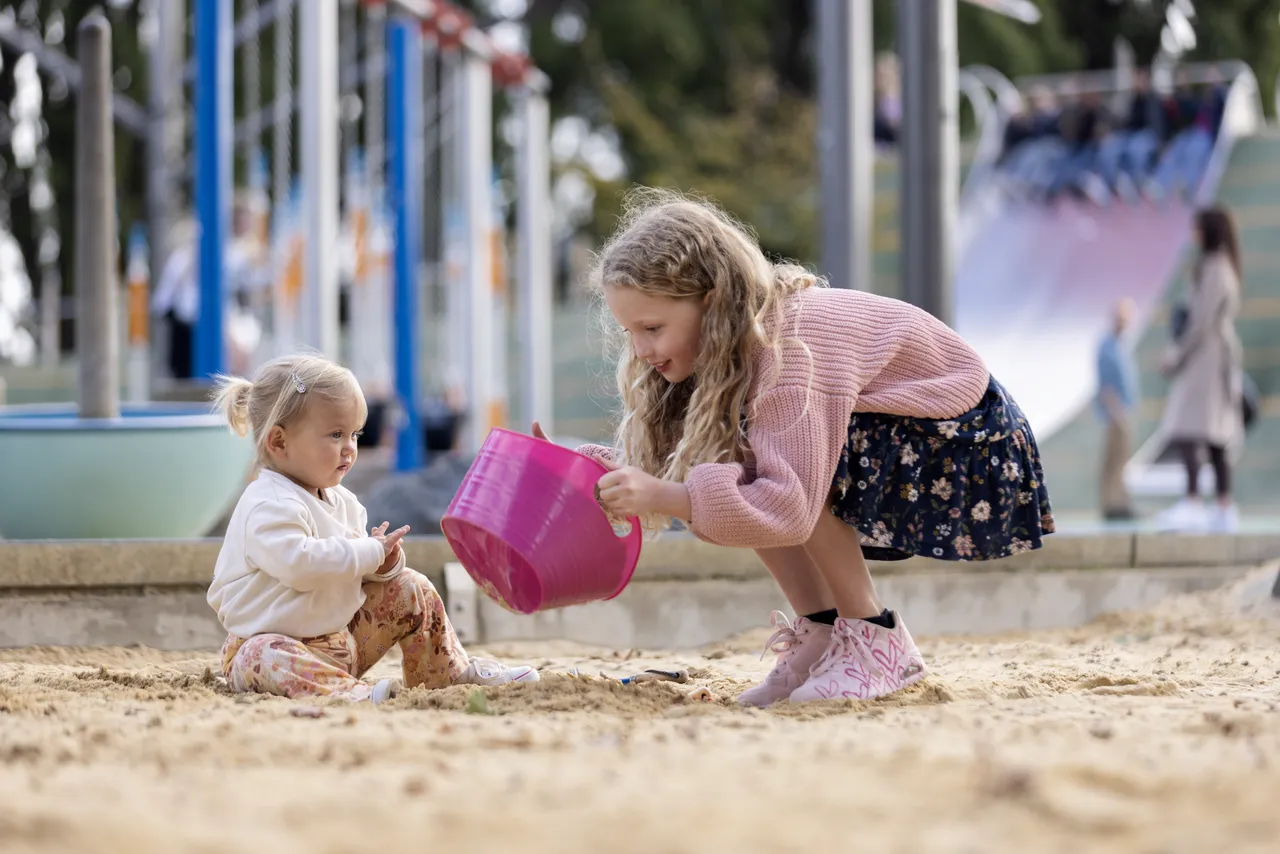 Kids at Margaret Mahy Playground 