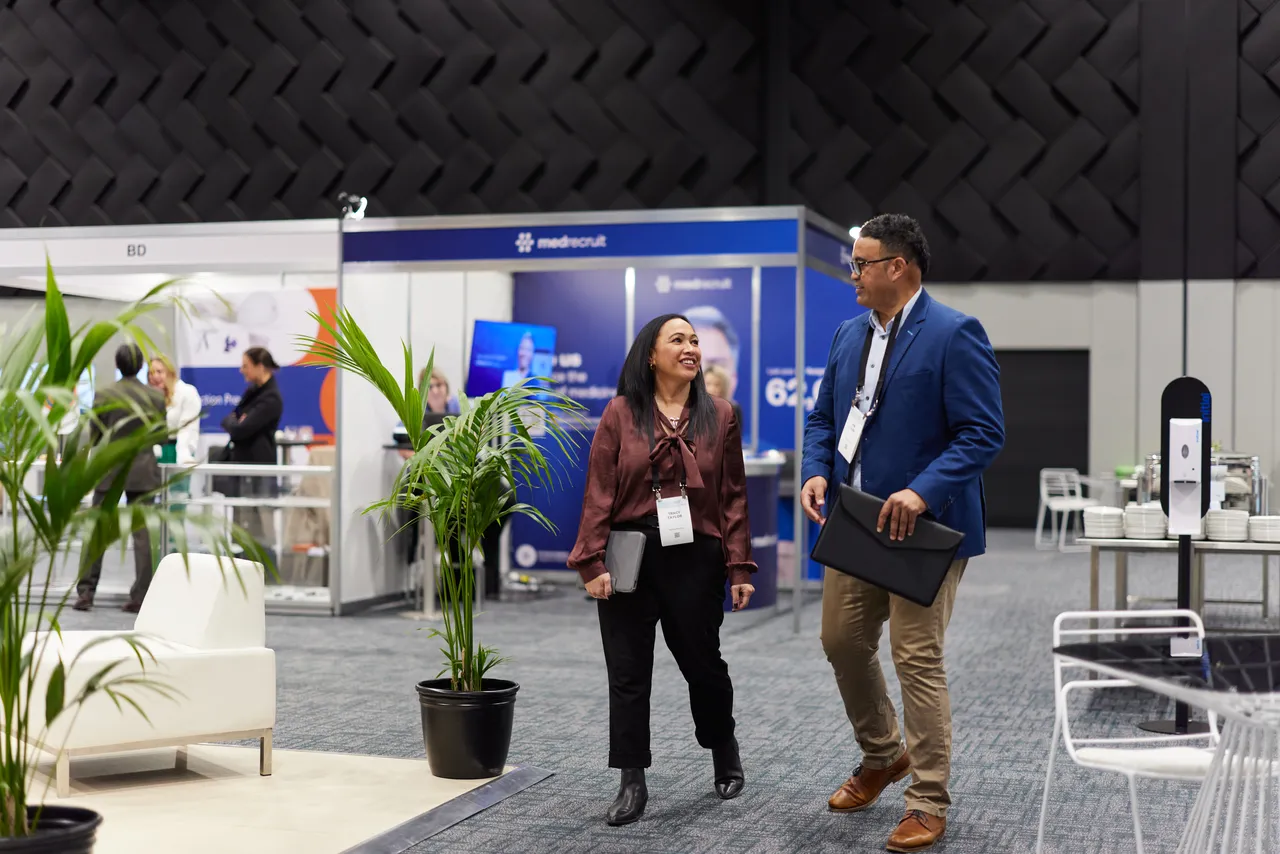 Delegates at an expo