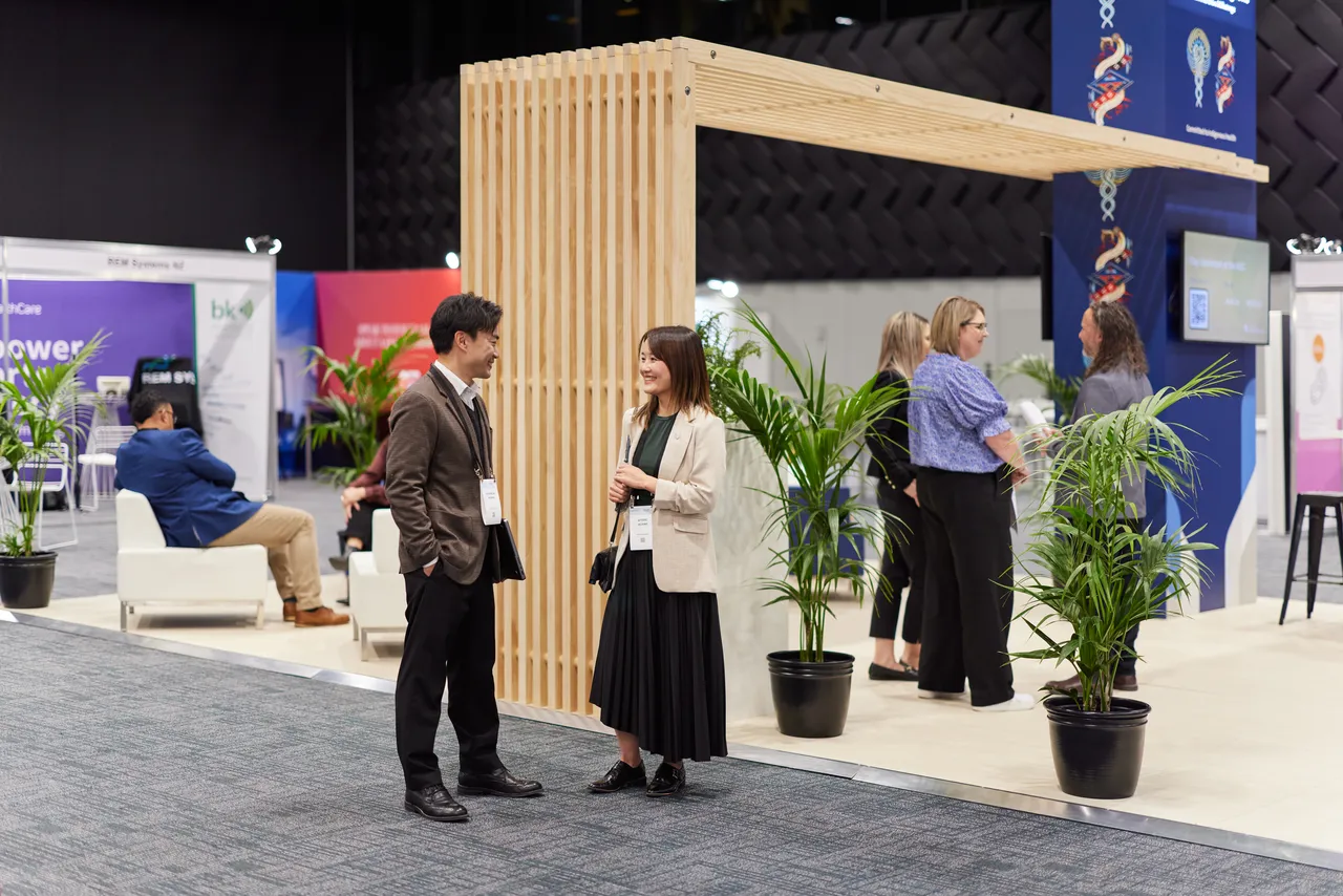 Delegates at an expo