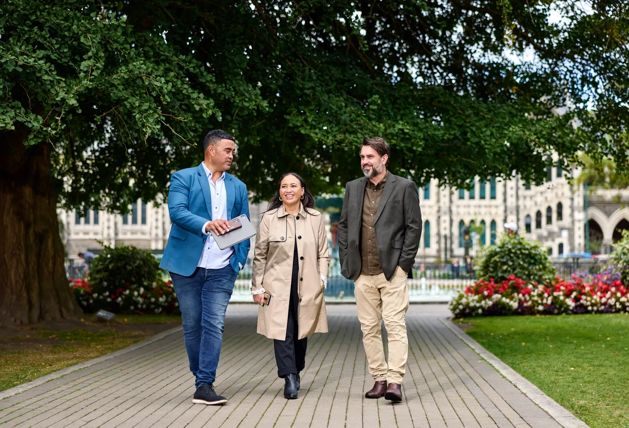 Colleagues enjoying the views at the Botanic Gardens