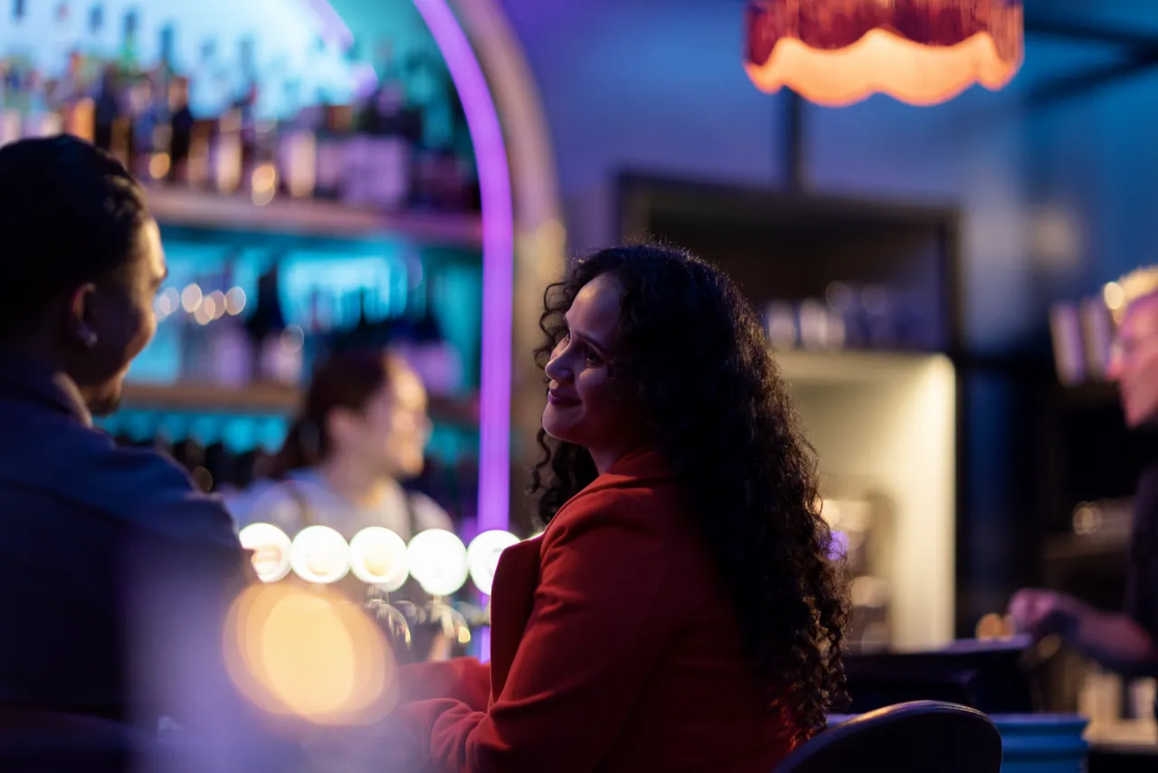 Drinks at a bar