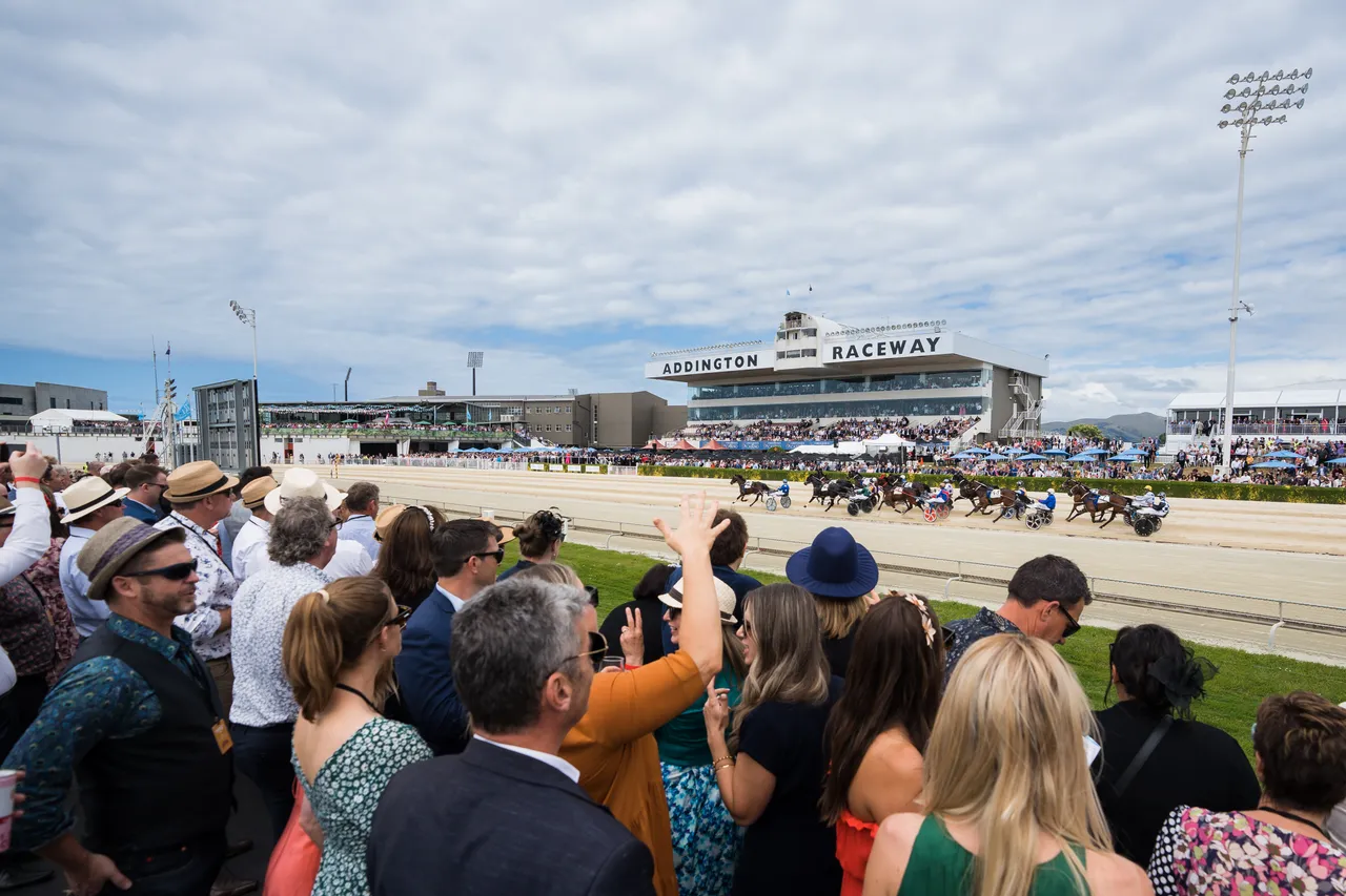 Addington Raceway Cup Day Crowds Cheering