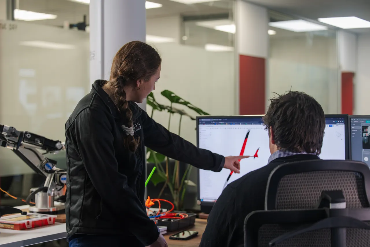 Engineers working on a project