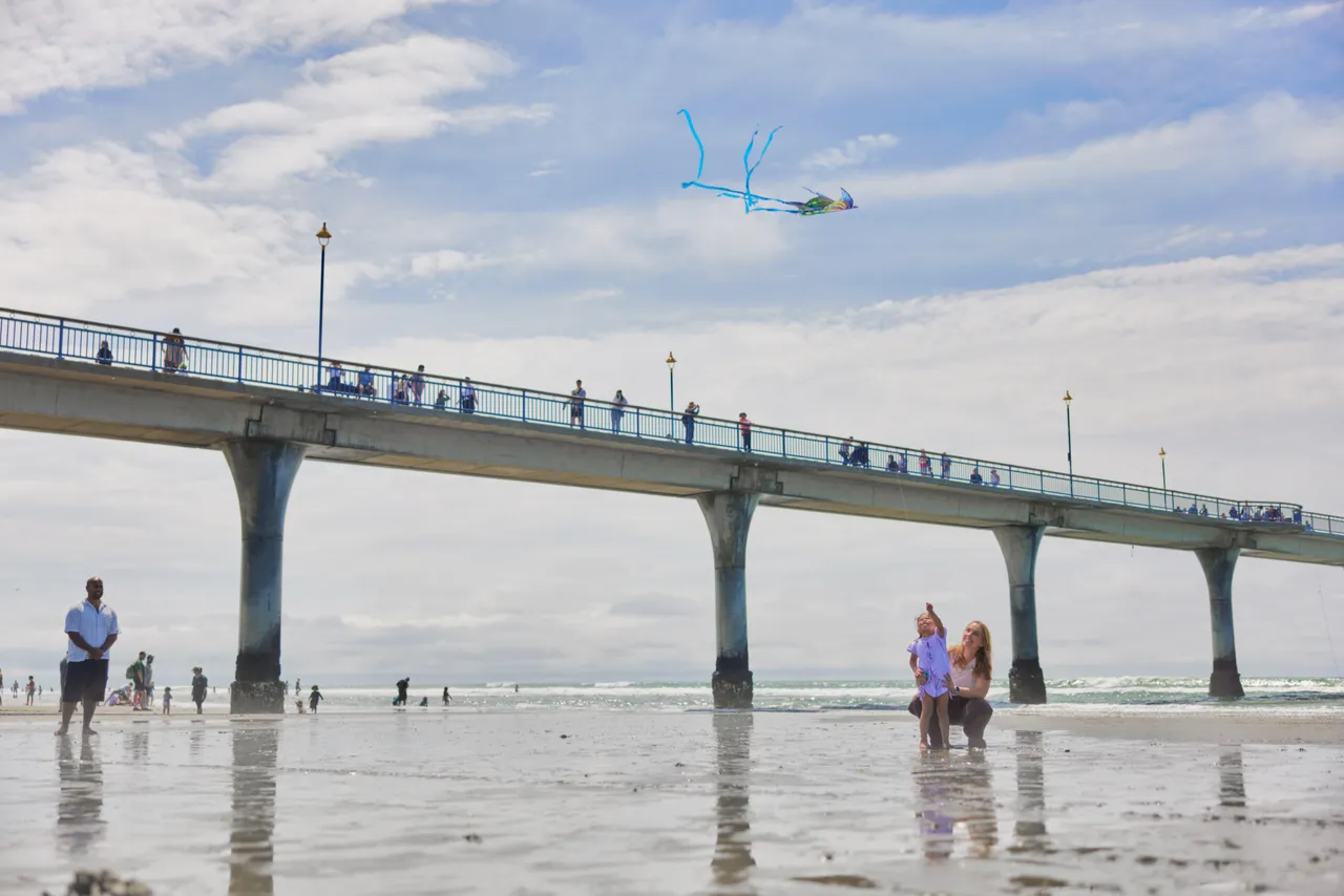 Mum and child in New Brighton