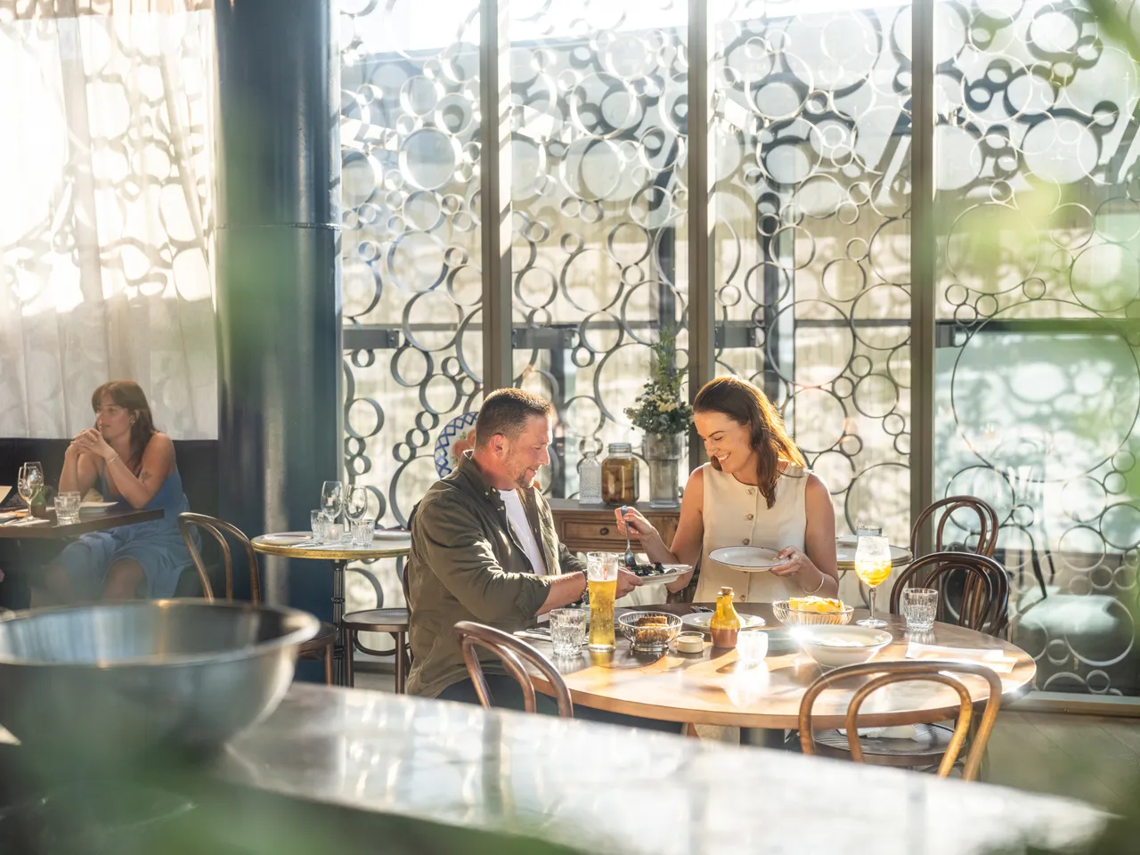 Couple dining at Bar Franco