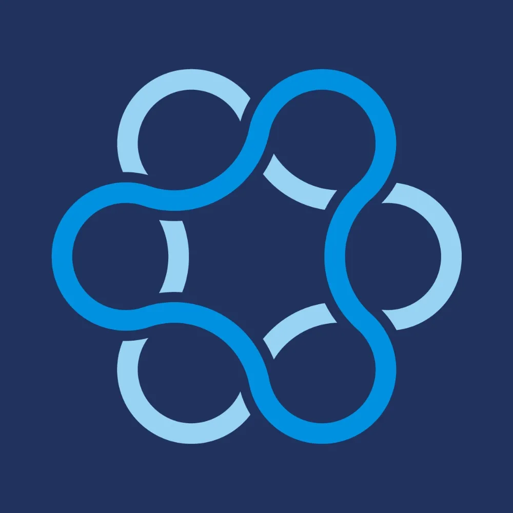 Social profile - molecule logo - dark